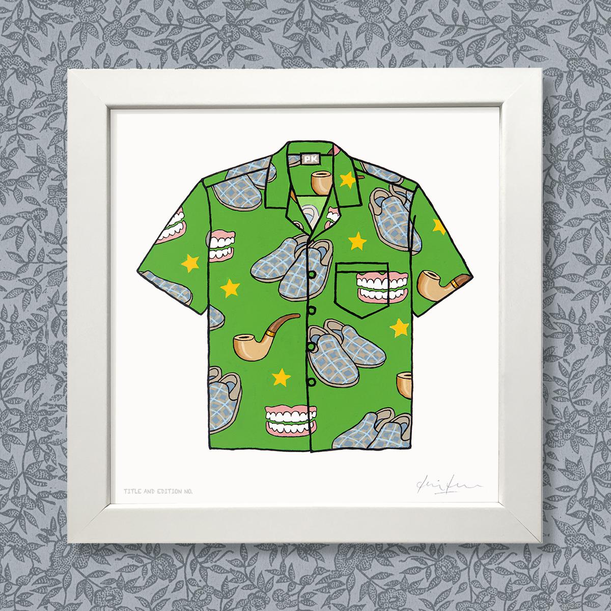 Limited edition print - Loud Grandad Shirt - in white frame