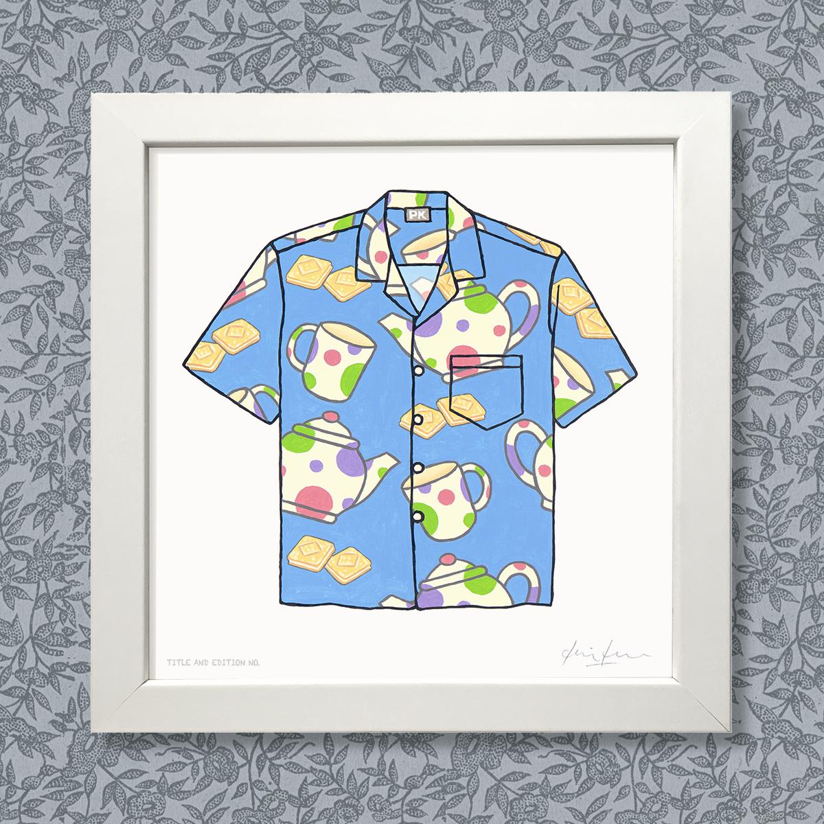 Limited edition print - Very Loud Shirt - in white frame
