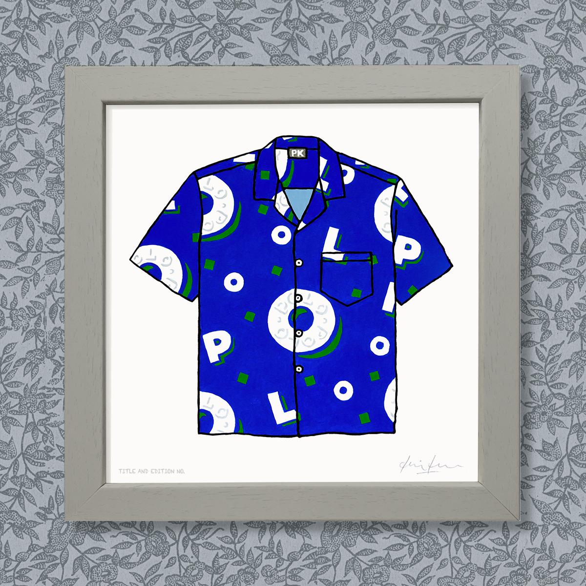 Limited edition print - Polo Shirt - in grey frame
