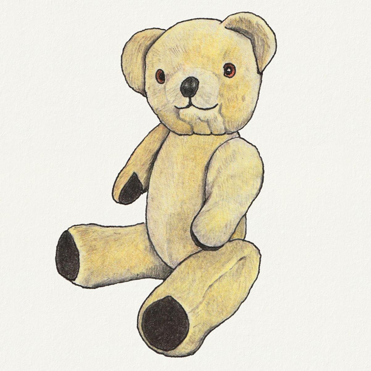 Limited edition print from a pen, ink and coloured pencil drawing of a Teddy Bear