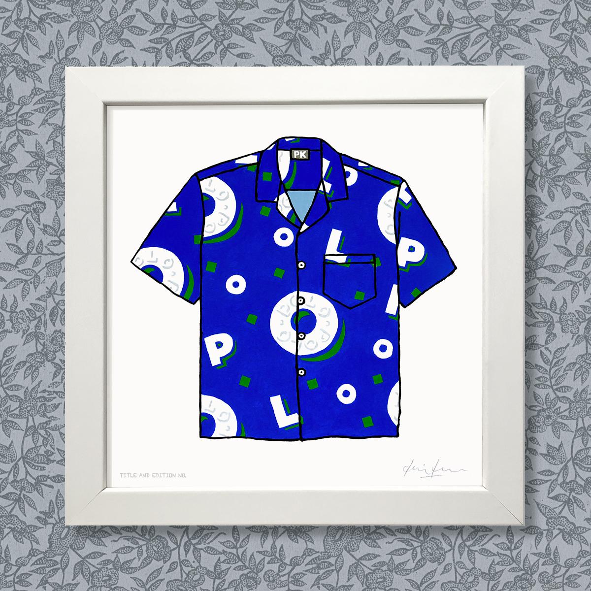 Limited edition print - Polo Shirt - in white frame