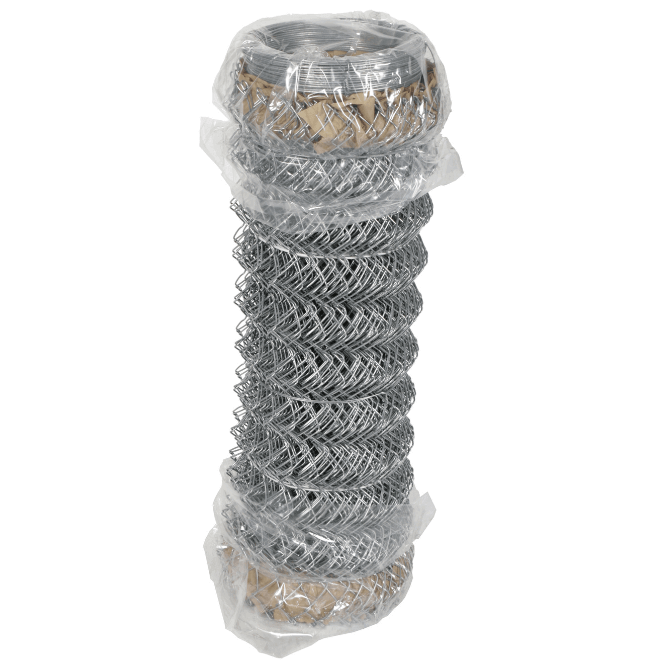 Roll of galvanised chain link