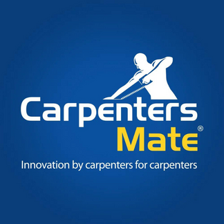 Carpenters Mate Screws branding logo on blue background