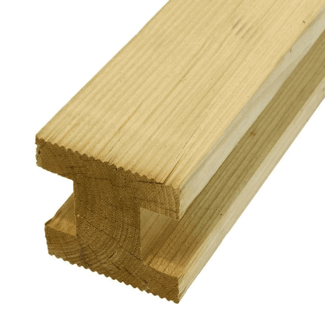 Elite Grooved H Fence Post - 6ft x 90mm x 90mm