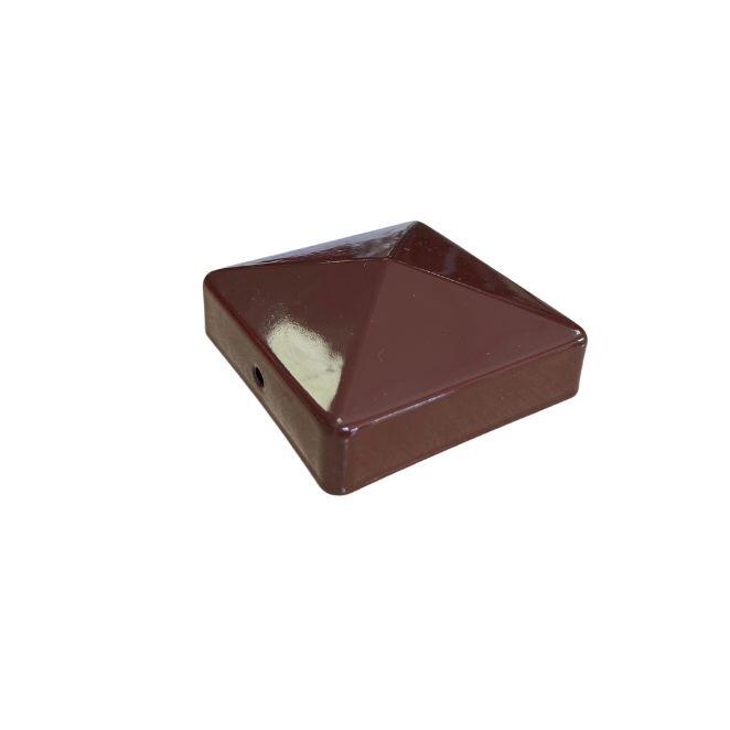 Metal Red Oxide Fence Post Cap for 50mm Posts