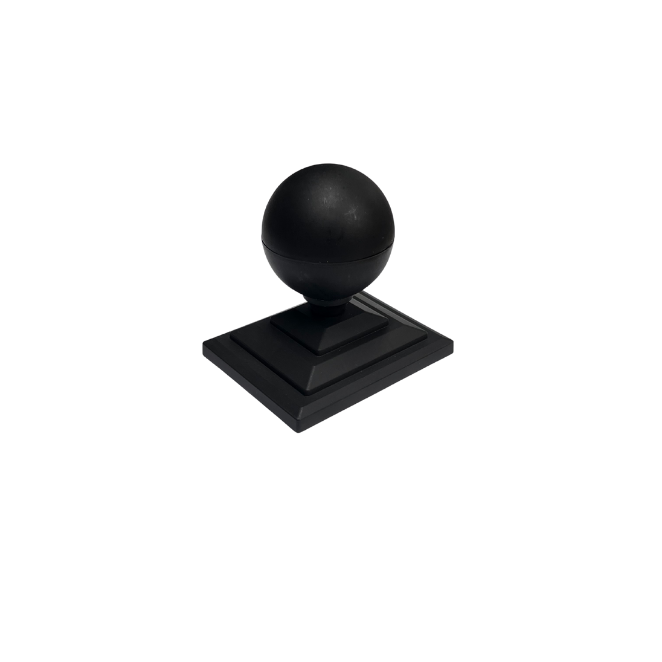 Black Plastic Ball Finial and Post Cap