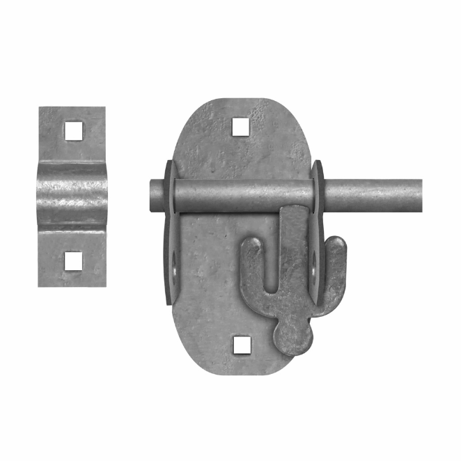 EASYFIX Shoot Oval Pad Bolt with Fittings Galvanised 4 Inch
