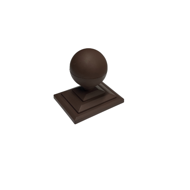 Brown Plastic Ball Finial and Post Cap