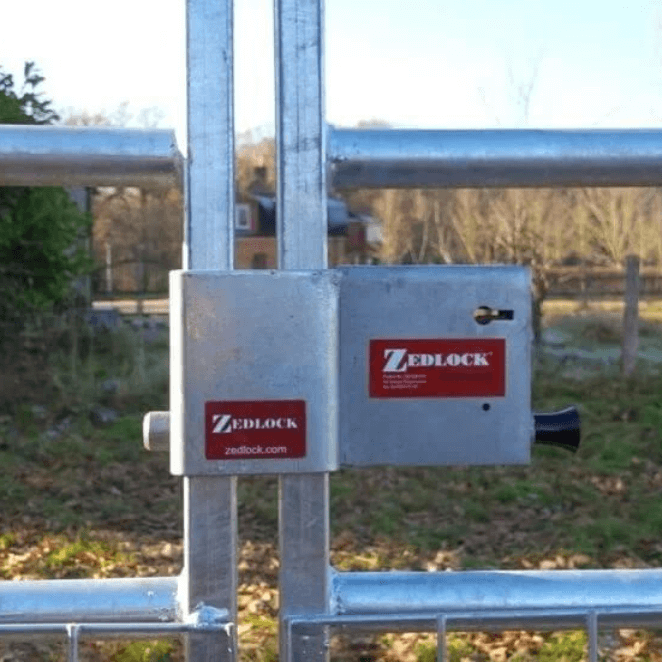 Zedlock S25G3 3 Lever Gate Lock for 25mm x 50mm Metal Frames