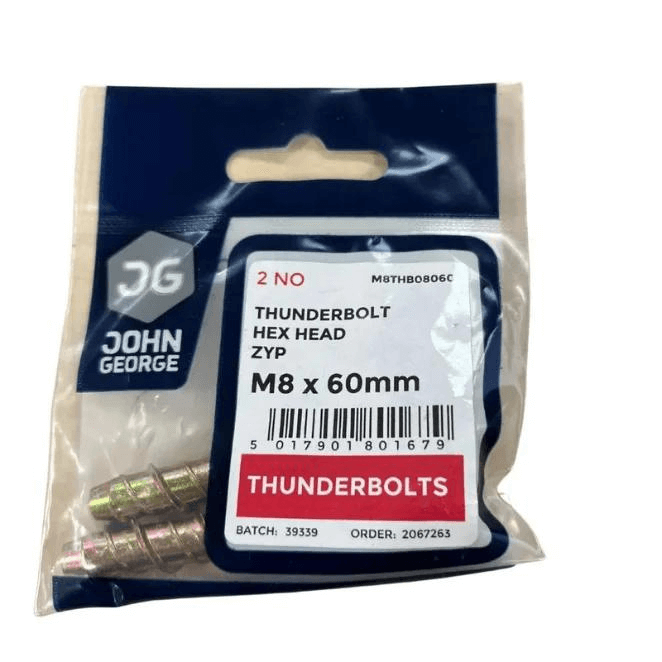 Thunderbolt M8 x 60mm pack of 2