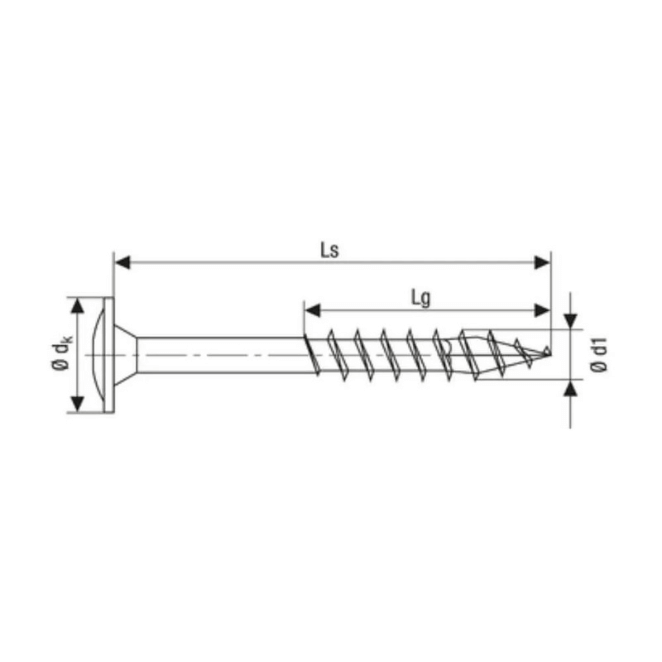 SPAX A2 Stainless Steel Washer Head Screws M8 - 8mm x 100mm