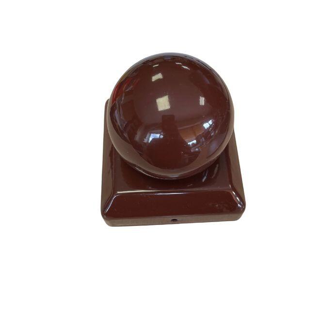 Red Metal Ball Fence Post Cap & Finial