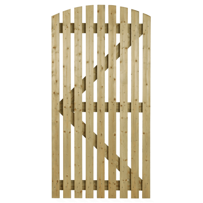 Curved top orchard gate
