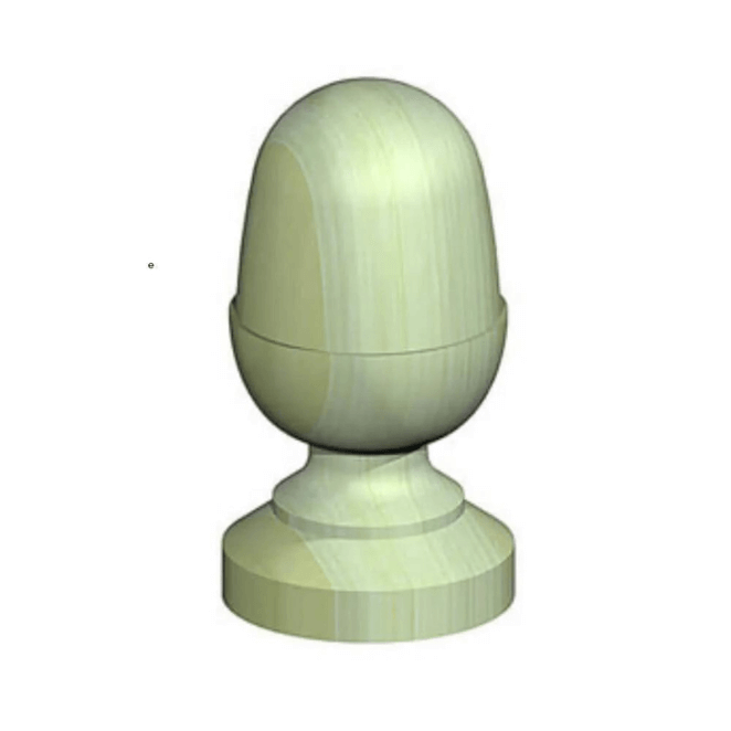 Wooden Acorn Finial for 100mm Fence Posts