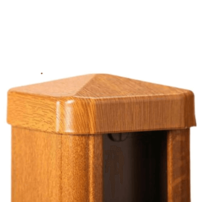 uPVC Fence Post Caps - Woodgrain - Golden Oak