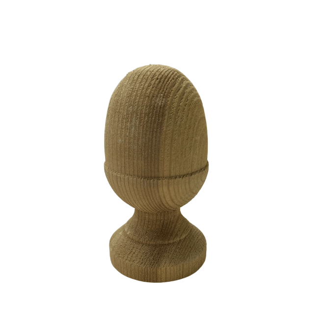 Wooden Acorn Finial for 75mm Fence Posts