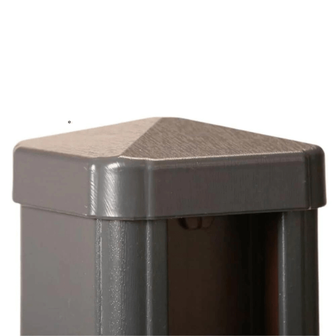 uPVC Fence Post Caps - Woodgrain - Anthracite Grey