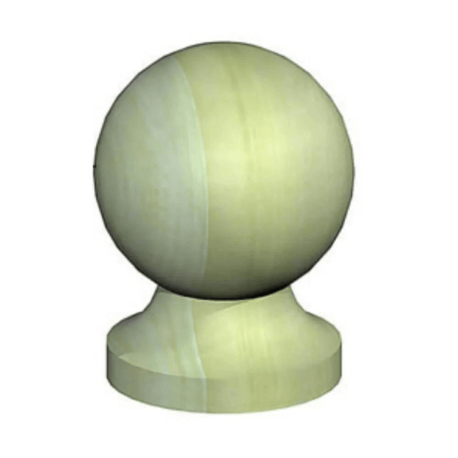 Wooden Ball Finial for 75mm Fence Posts