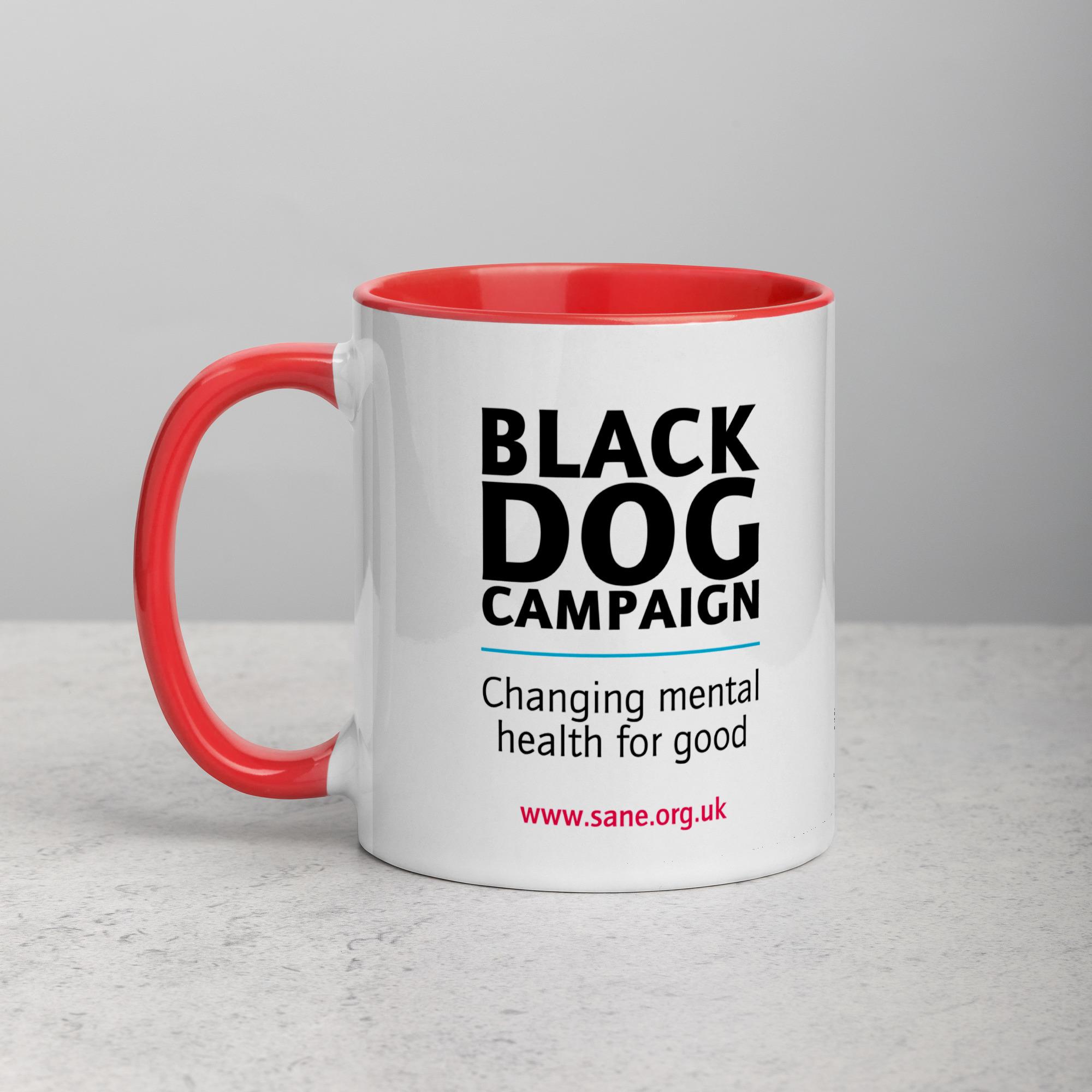 Black Dog Mug - Red