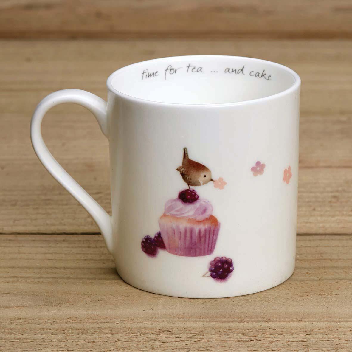 Bone China Mug - Wren and Blackberry Cake rev