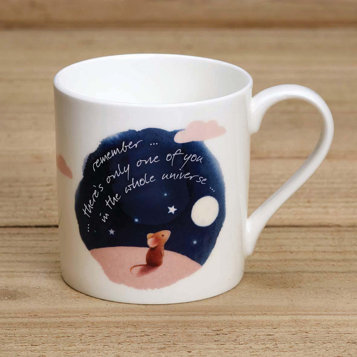 Bone China Mug - Mouse Night Time Hillside front