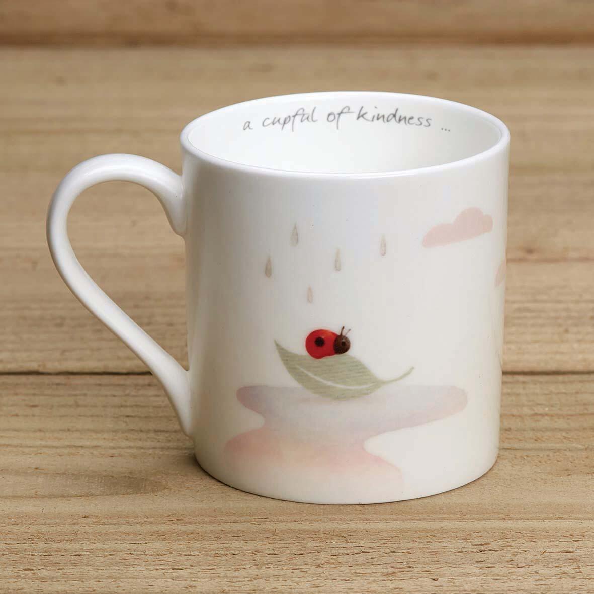Bone China Mug - Hedgehog and Ladybird rev