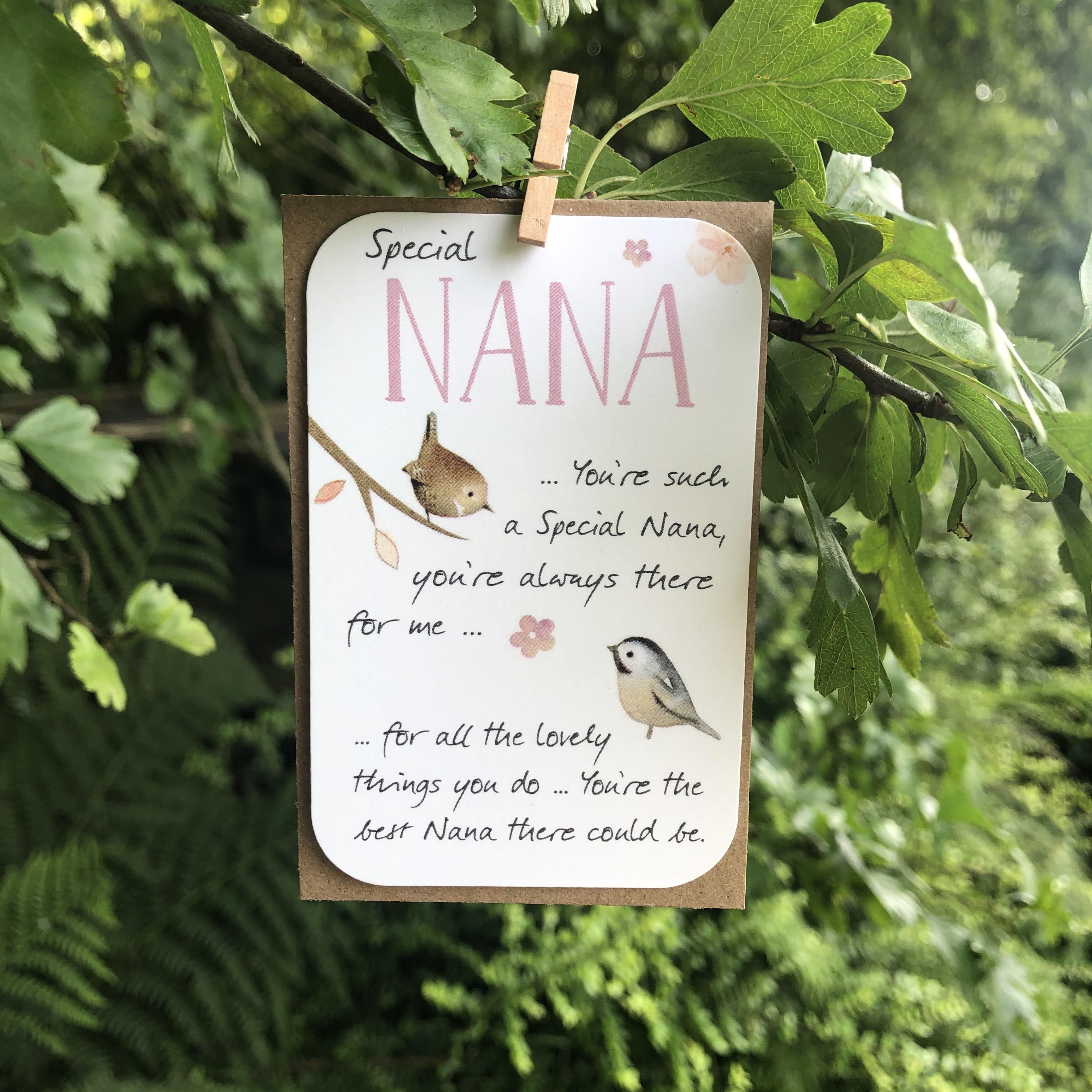 A small keepsake card with a Nana caption, and lovely little verse
