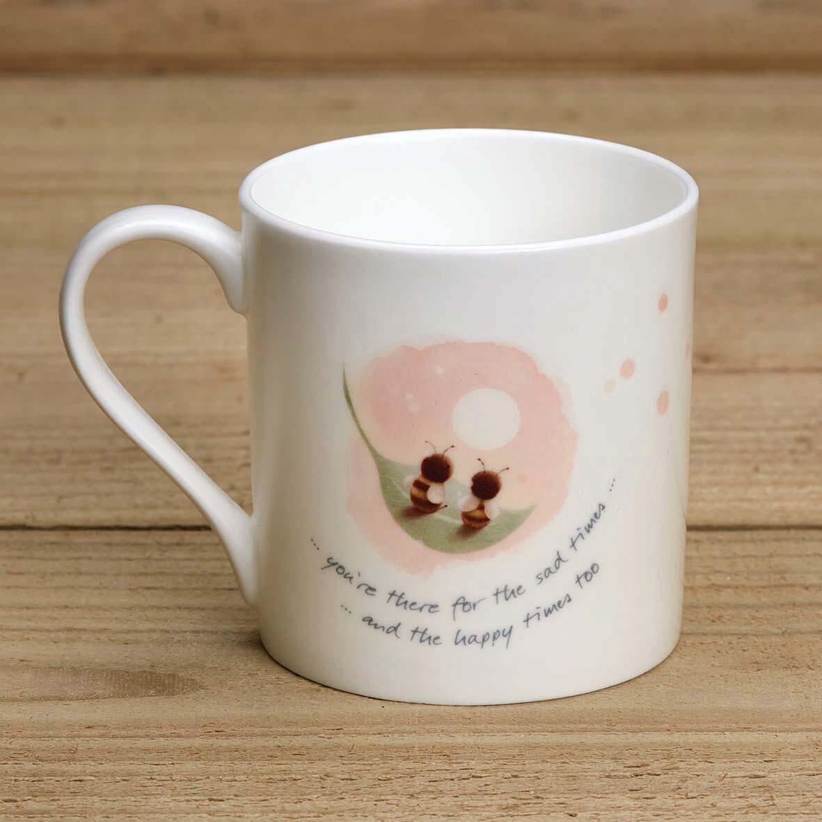 Bone China Mug - Bumble Bees on Leaf rev
