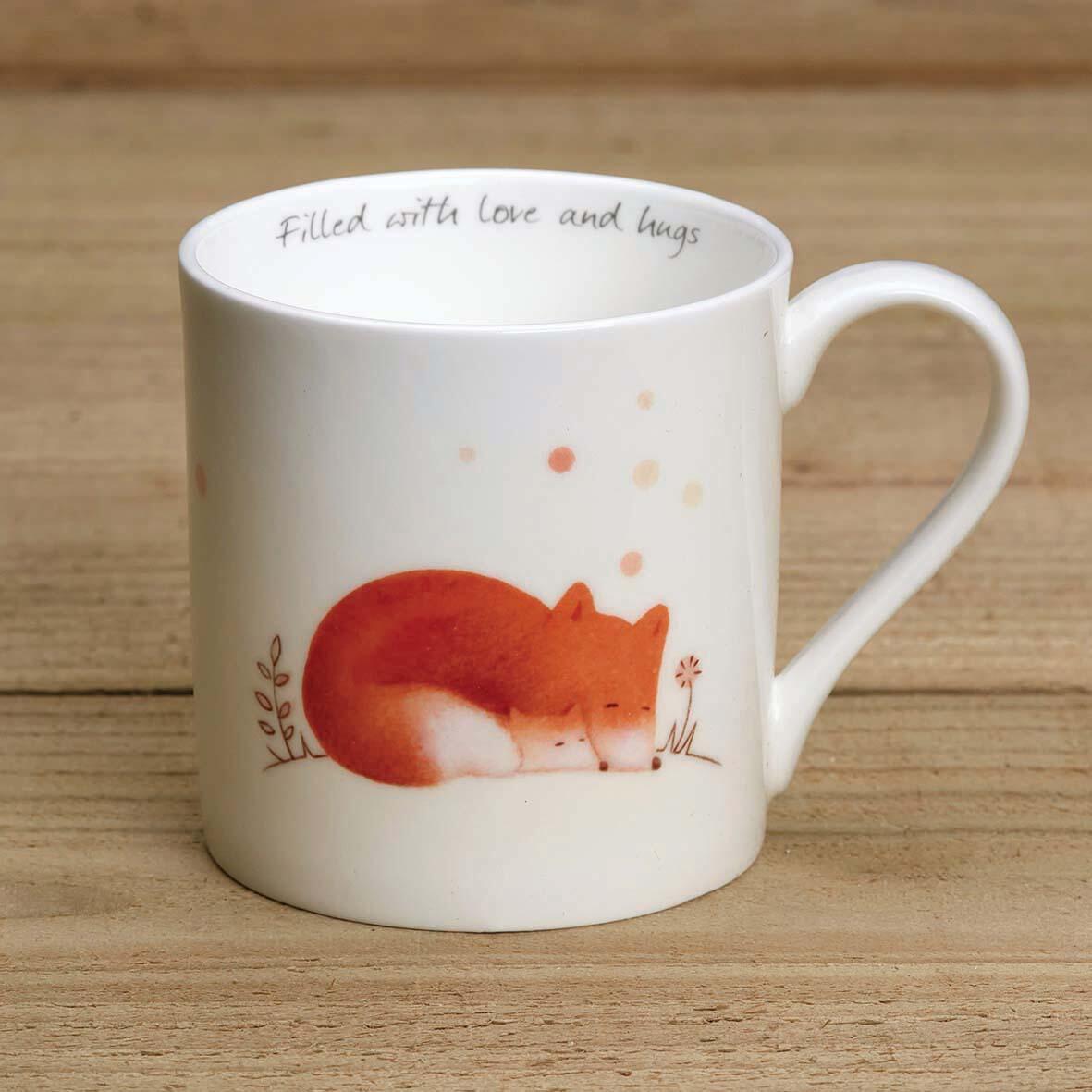 Bone China Mug - Fox and Fox Cub front