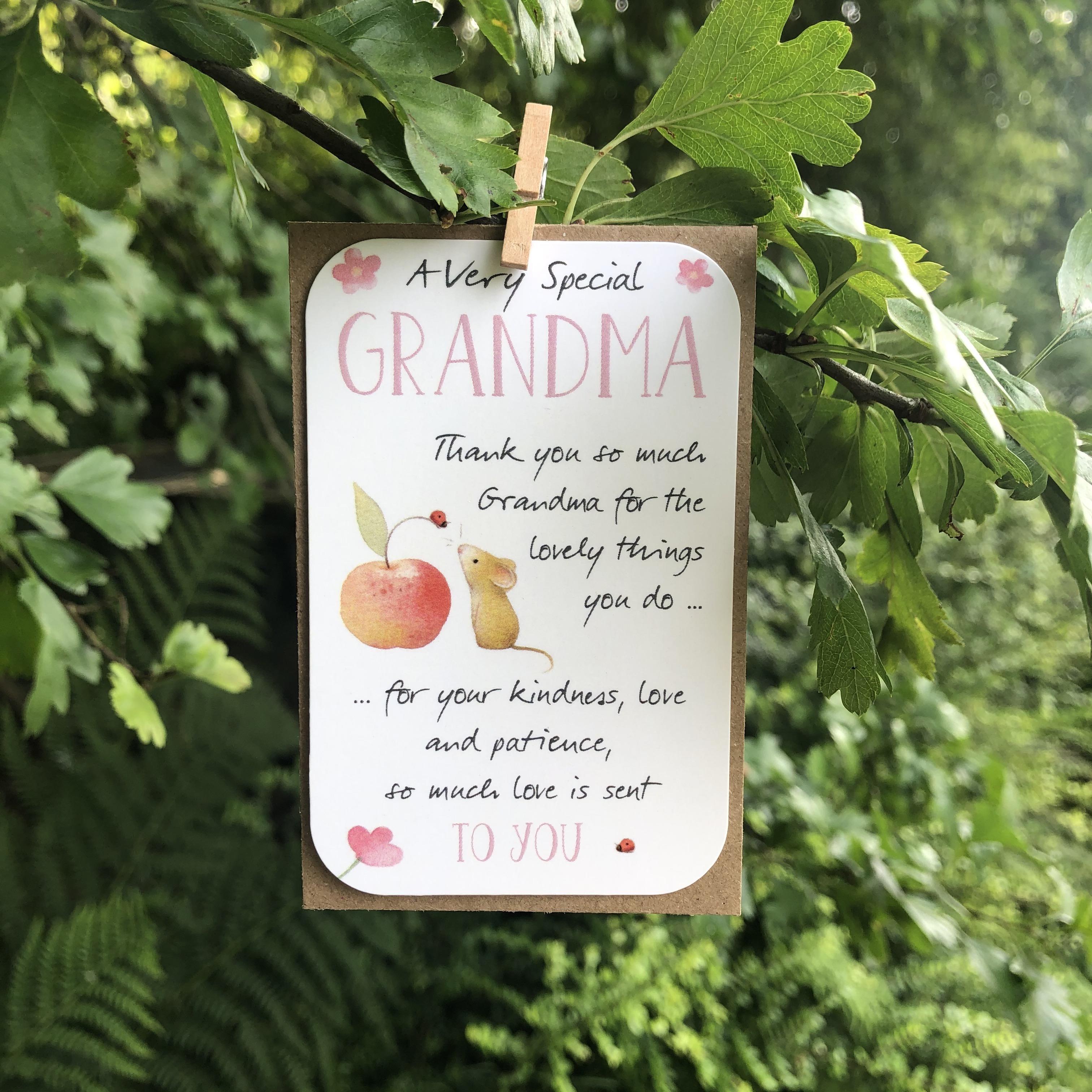 A small keepsake card with a Grandma caption, and lovely little verse