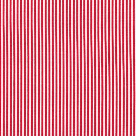Red White Stripe Cotton Fabric FQ