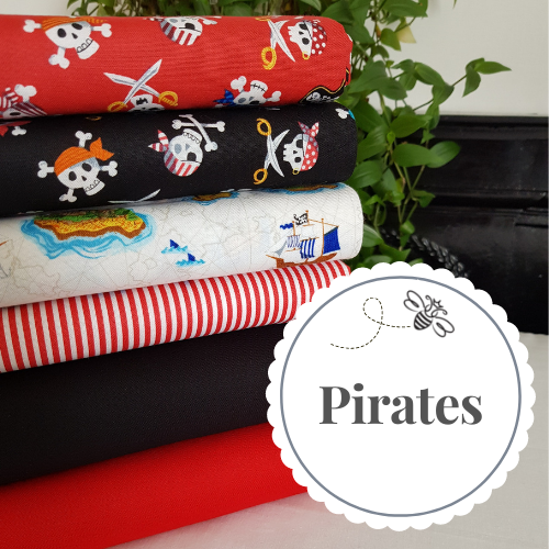 Pirates quilt fabric by Makower