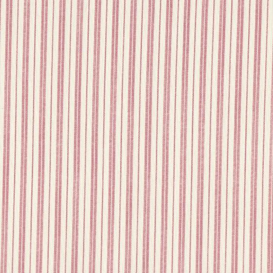 Mauve Cream Ticking Stripe Cotton Fabric FQ
