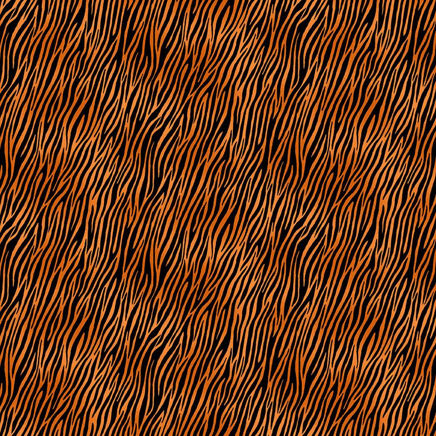 Jewel Orange Zebra Quilt Cotton Fabric - Fat Quarter or Metre