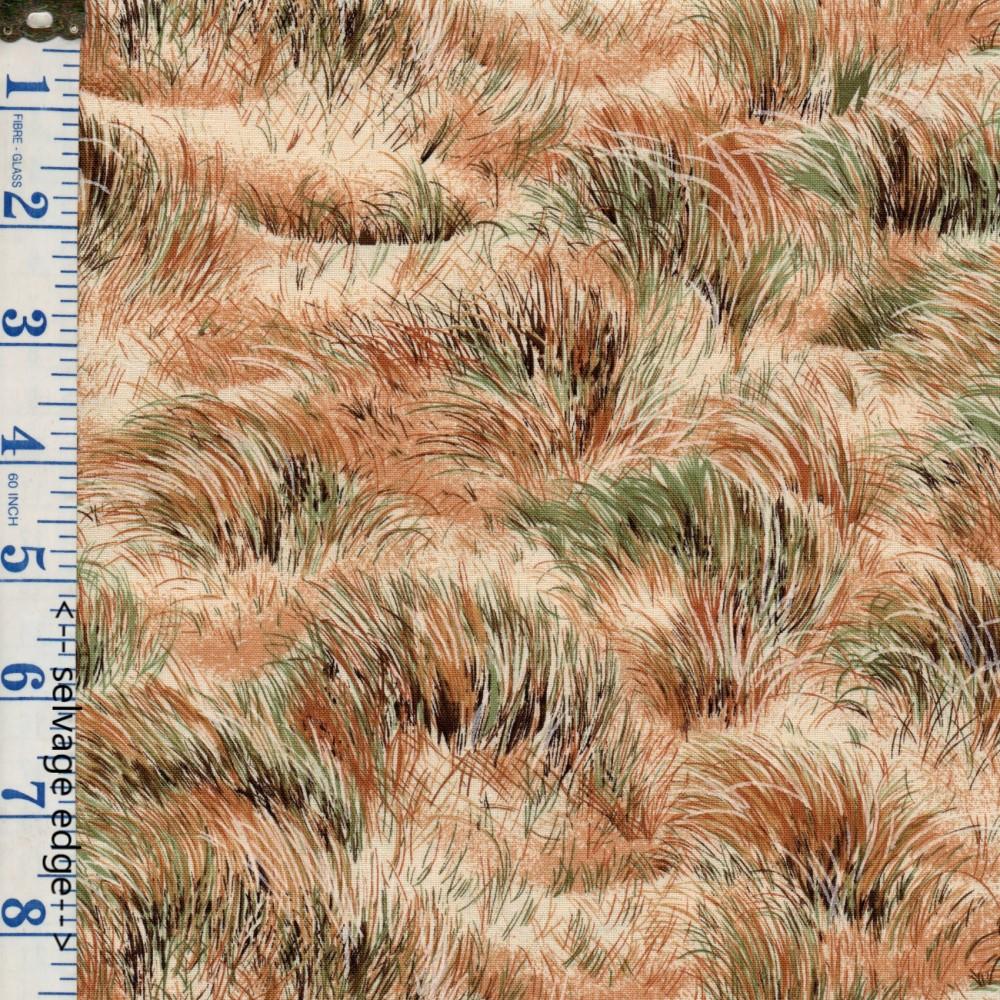 Sand Dunes Grass Cotton Fabric FQ