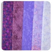 Purple Tones Quilt Patchwork Fabric Fat Quarters