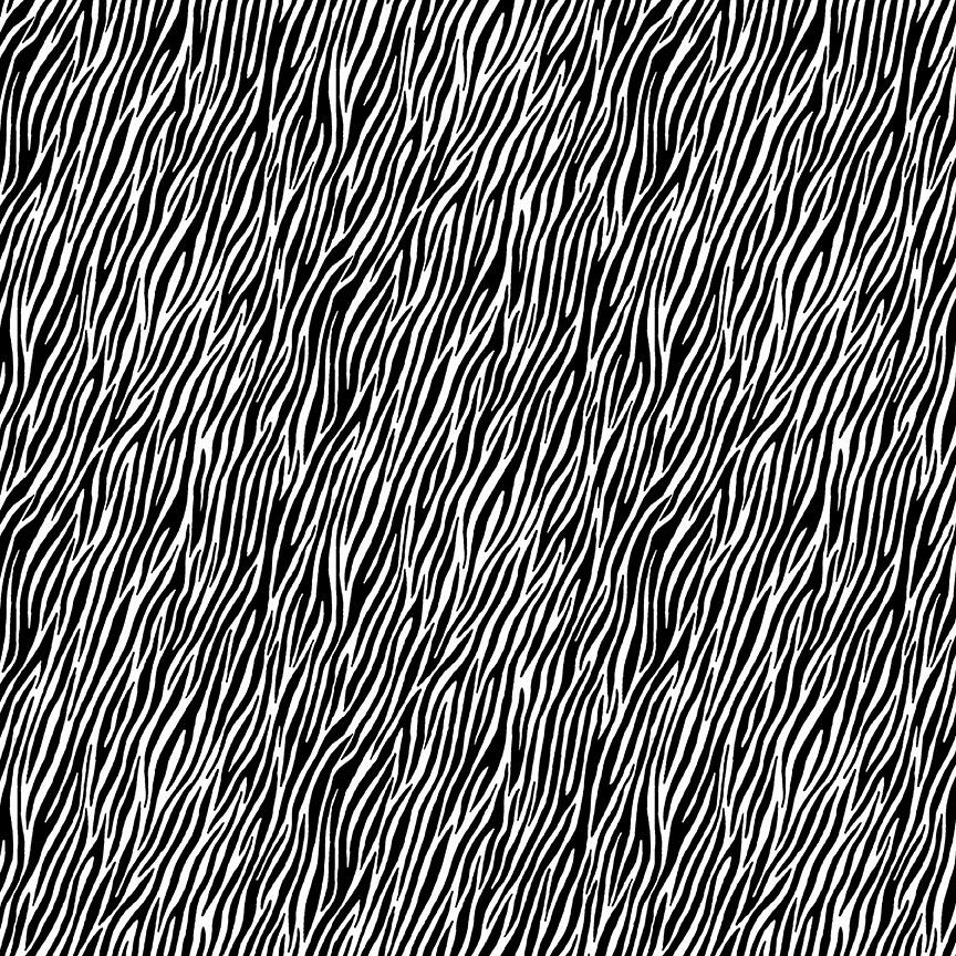 Black White Zebra Cotton Fabric - Fat Quarter or Metre