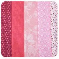 Pink Tones Quilt Patchwork Fabric Fat Quarters