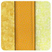 Yellow Tonal Quilt Patchwork Fabric Fat Quarters