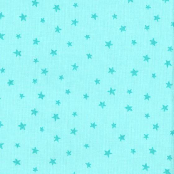 Small Stars Teal Cotton Fabric FQ