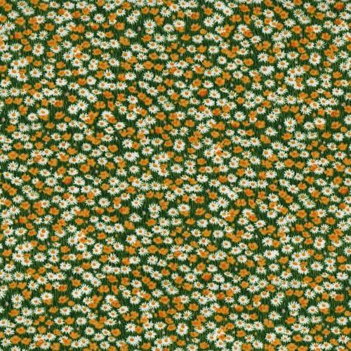 Yellow Meadow Flowers Cotton Fabric FQ