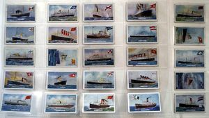 Full Set of 25 Cigarette Cards Ships and Their Flags (1924) by Various