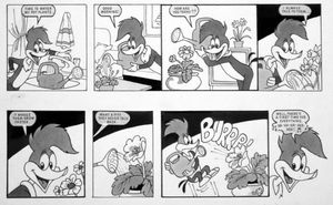 Woody Woodpecker: Flower Power art by Bill Titcombe