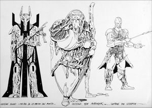 Anubis Trilogy art by Philippe Druillet