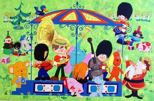 Concert Time at the Band Stand art by 20th Century unidentified artist