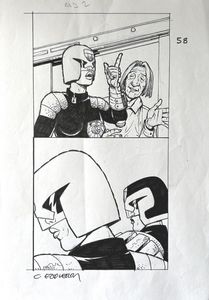 PSI Division Drawing by Carlos Ezquerra art by Carlos Ezquerra