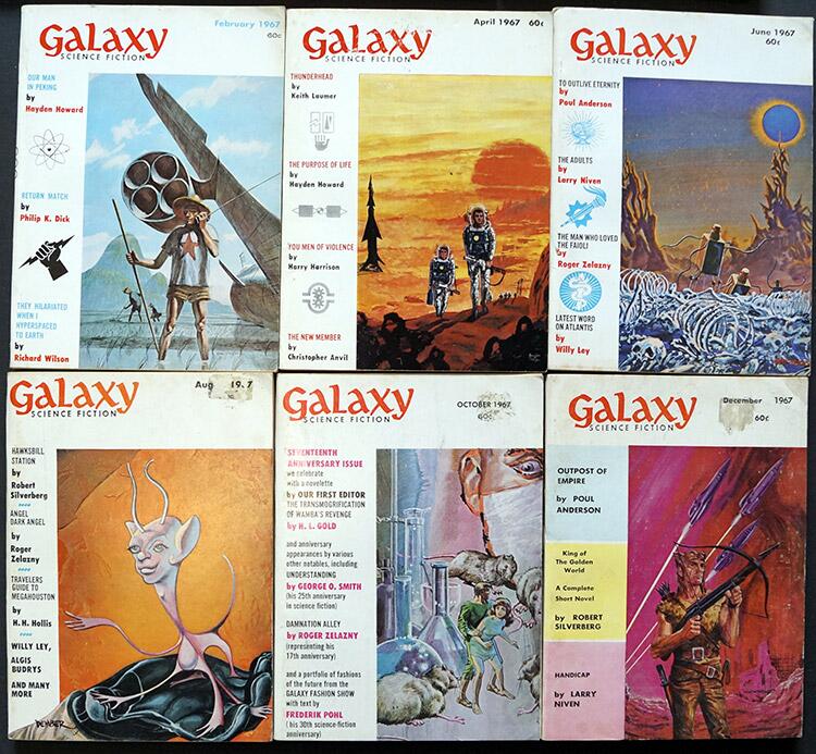 Galaxy Science Fiction: 1967 (COMPLETE) by Hayden Howard, Philip K