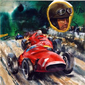 Fabulous Fangio art by 20th Century unidentified artist