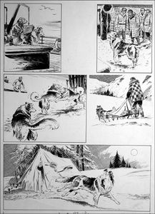 Call of the Wild - Going North art by Bill Baker