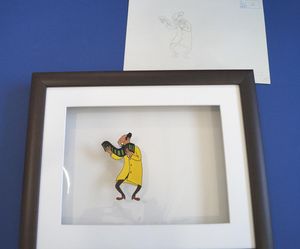 Professeur Tournesol Cel and Drawing art by Belvision Studios (after Hergé)